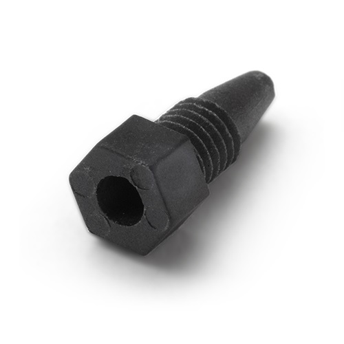 1/16 Inch Short Hex PEEK Fitting productfoto Front View L-internal